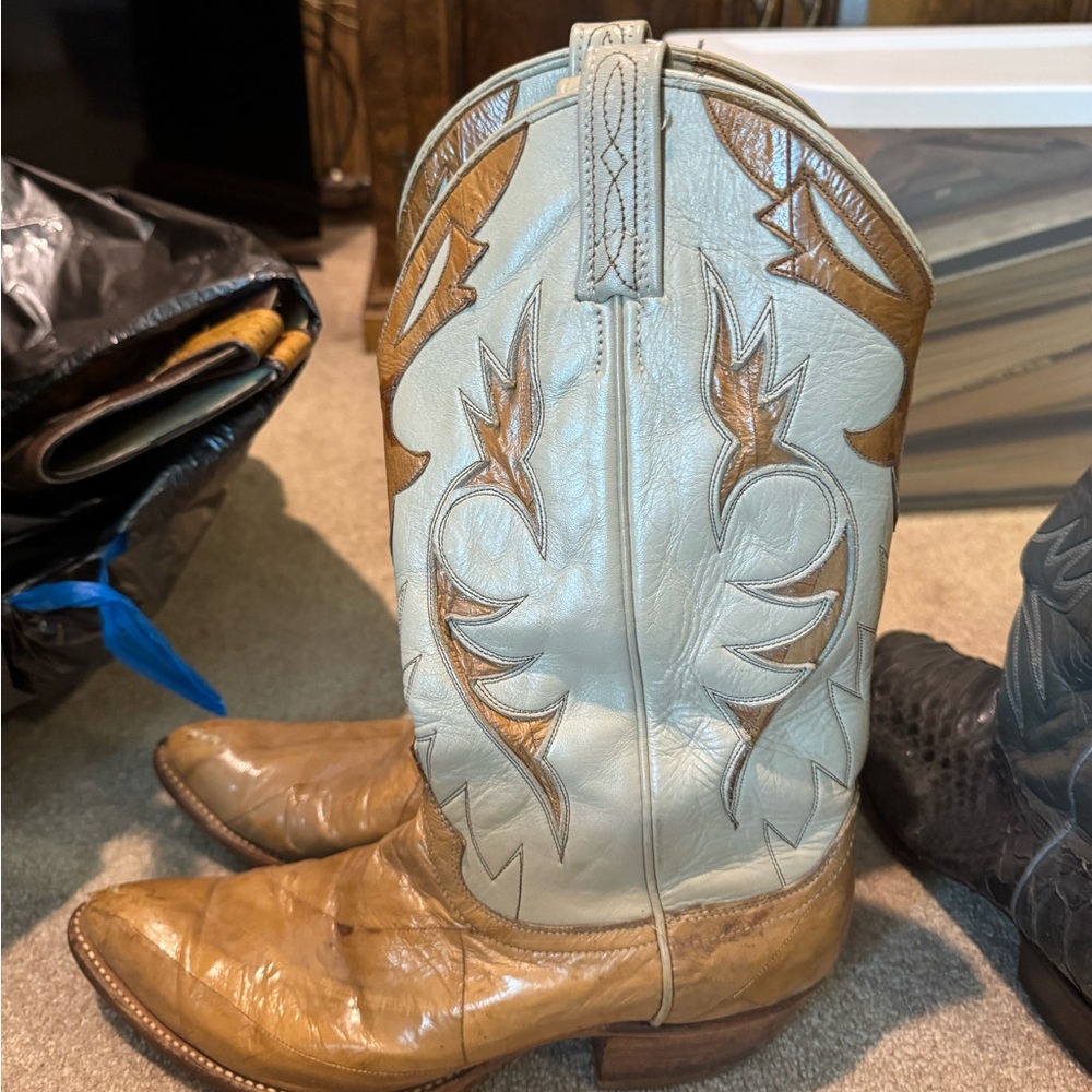 Dan Post cowboy boots light and natural color S. 10D